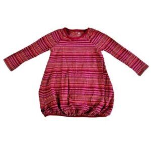 Tea Collection | Maroon Stripe Long Sleeve Bubble Dress Size 3T